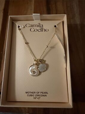 Camila Coelho Gold Mother-of-Pearl & Shell Charm Necklace